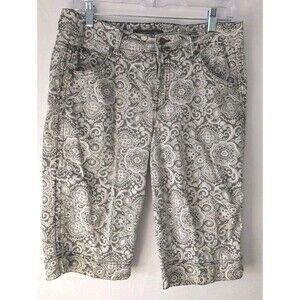 BANDOLINOBLU 5 Pocket Bermuda SHORTS Womens 12 petite Paisley Print